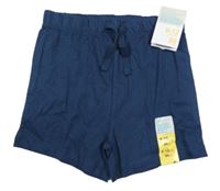 Nové - Tmavomodré bavlněné kraťasy Primark
