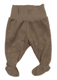 Hnědé fleecové polodupky s hvězdami H&M