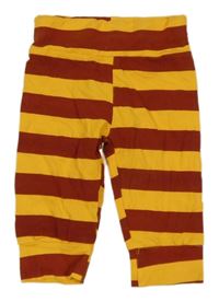 Mahagonovo-žluté pruhované tepláky