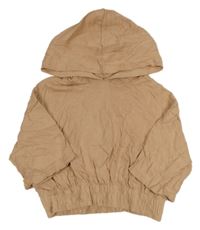 Starorůžpvá tepláková crop mikina s kapucí Select