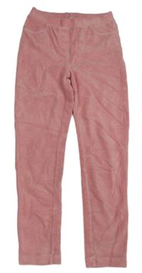 Růžové žebrované sametové tregíny LC WaIKIKI