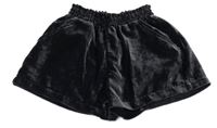 Černé sametové kraťasy Next