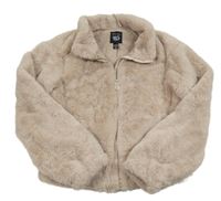 Pudrová kožešinová podšitá bunda New Look