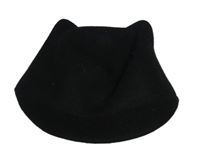 Černá vlněná čepice s oušky H&M