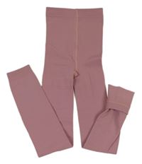 Růžové punčocháčové zateplené legíny Pocopiano