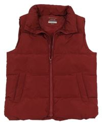 Bordó šusťáková zateplená vesta Primark