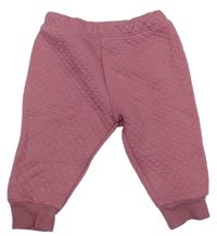 Růžové prošívané tepláky 