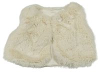 Smetanová kožešinová podšitá vesta George