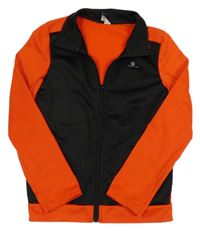 Červeno-černá sportovní propínací mikina Domyos