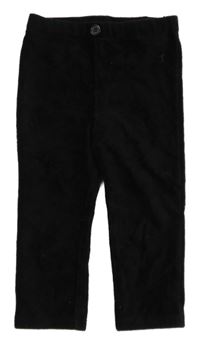 Černé sametové žebrované legíny H&M