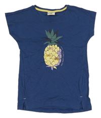 Tmavomodré tričko s ananasem Pocopiano