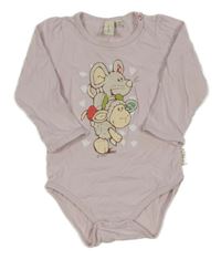 Světlerůžové body s myší a ovcí 