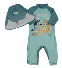2set - Zelenošedý UV overal s Bluey + kšiltovka George