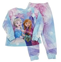 Světlemodro-růžové plyšové pyžamo - Ledové království zn. Disney + George