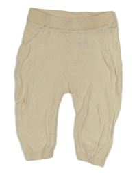 Smetanové pletené kalhoty H&M