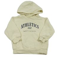 Smetanová mikina s nápisem a kapucí H&M