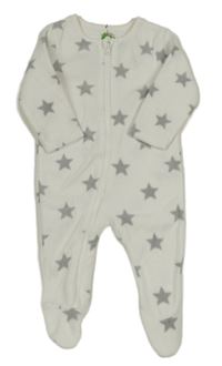 Bílý fleecový overal s hvězdičkami F&F