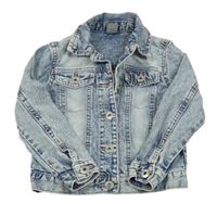 Modrá riflová bunda s puntíky Little kids