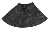 Černá koženková kolová sukně Primark