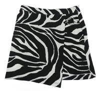 Černo-bílá vzorovaná sukně Matalan