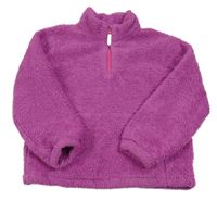 Růžová chlupatá mikina Nutmeg 