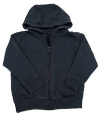 Tmavomodrá propínací mikina s kapucí Next