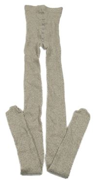 Béžové melírované vzorované punčocháče H&M