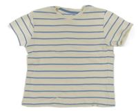 Smetanovo-modré pruhované tričko Primark