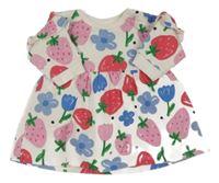 Bílé teplákové šaty s ovocem Matalan