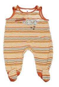 Barevné pruhované dupačky se slonem C&A