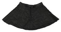 Černá koženková kolová sukně H&M