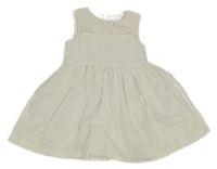 Bílé plátěné šaty s madeirou Mayoral