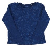 Tmavomodré pyžamové triko s vesmírem Alive