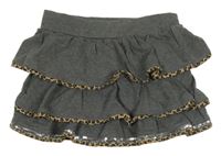 Šedá tepláková vrstvená sukně Benetton