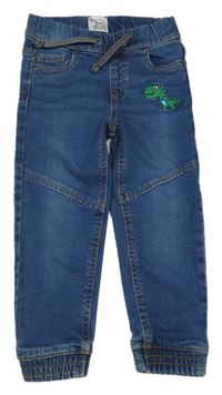 Tmavomodré cuff rifle s dinosaurem Pocopiano