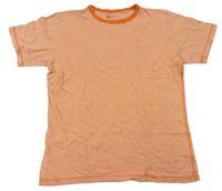 Tmavooranžovo-smetanové pruhované tričko GAP