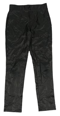 Černé koženkové legíny PRIMARK