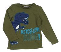 Khaki triko s dinosaurem PEP&CO