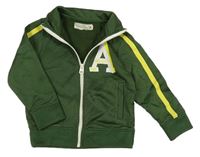 Khaki propínací sportovní mikina s písmenkem a pruhem H&M