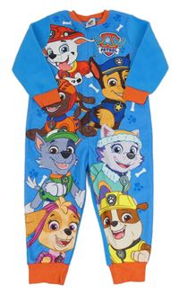 Modro-tmavoranžový fleecový overal s PAW PATROL nickelodeon