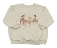 Smetanová oversize mikina s baletkami Next