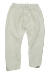 Smetanové vzorované kalhoty 