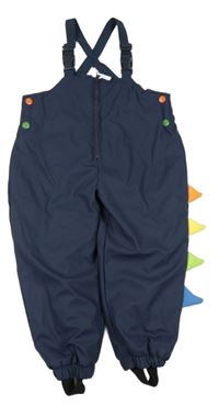 Tmavomodré nepromokavé laclové zateplené kalhoty s barevnými ostny Nutmeg