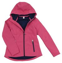 Tmavorůžová softshellová bunda s kapucí YIGGA