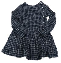 Tmavomodro-bílé kostkované šaty LA REDOUTE