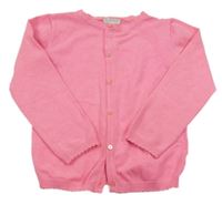 Růžový melírovaný propínací svetr PRIMARK