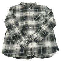 Šedo-bílo-černá kostkovaná halenka H&M