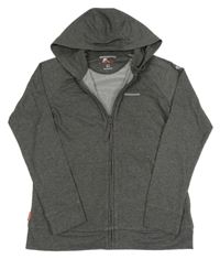 Tmavošedá melírovaná propínací mikina s kapucí CRAGHOPPERS