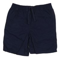 Tmavomodré plátěné kraťasy F&F