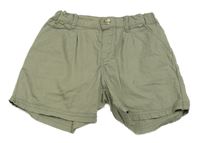 Khaki chino plátěné kraťasy H&M